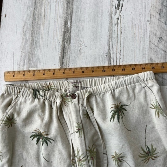 Laua Silk Pants Size Large Tropical Vacation Palm Prints‎ - Picture 11 of 16